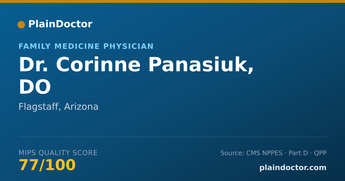 Shareable card for Corinne Panasiuk, DO - Family Medicine Physician, Flagstaff, AZ