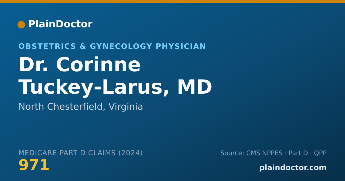 Shareable card for Corinne Tuckey-Larus, MD - Obstetrics & Gynecology Physician, North Chesterfield, VA