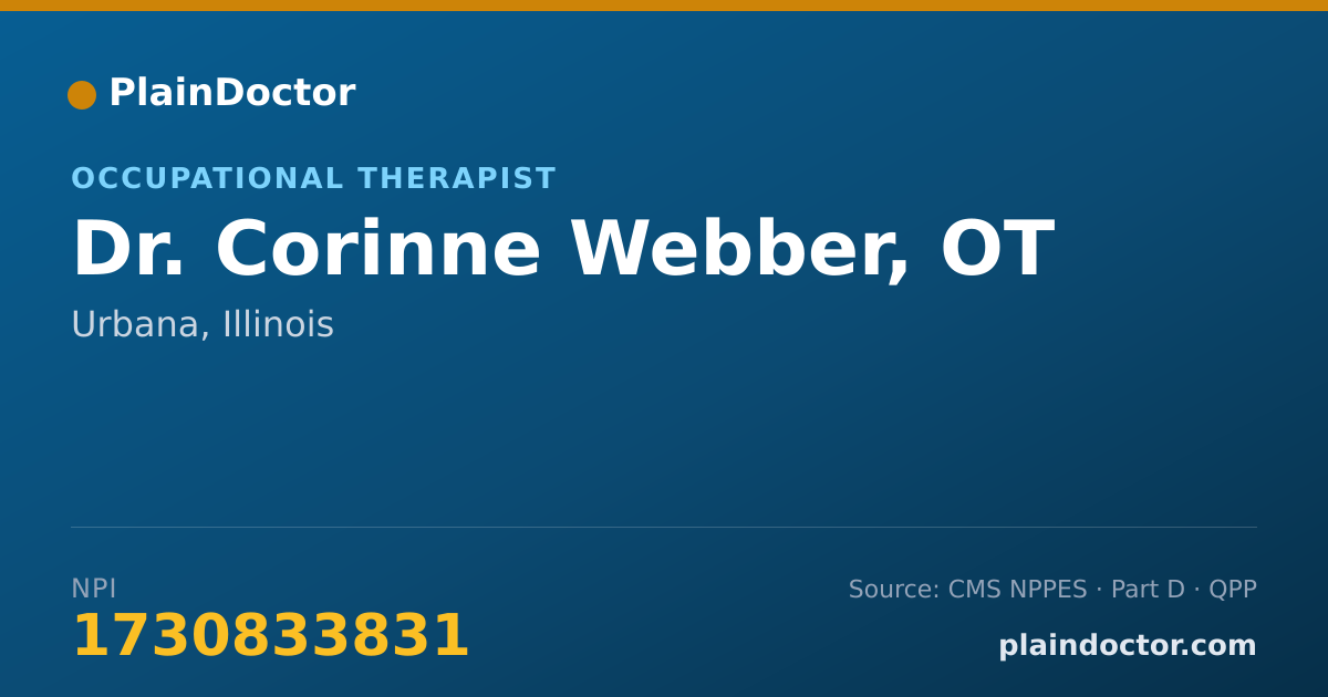 Shareable card for Corinne Webber, OT - Occupational Therapist, Urbana, IL