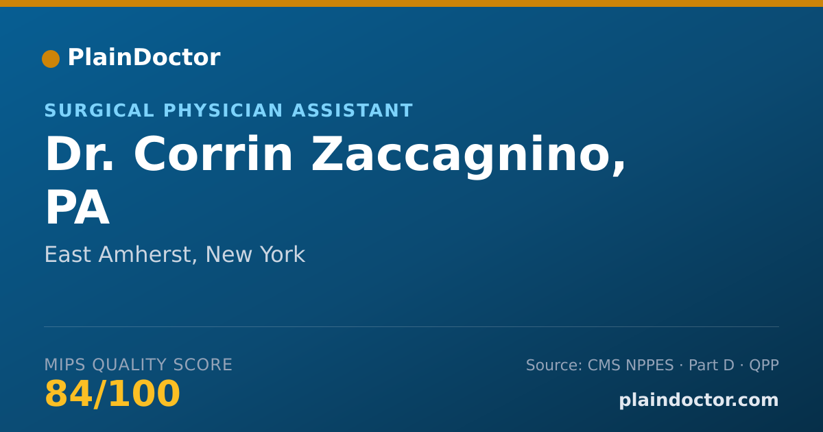 Shareable card for Corrin Zaccagnino, PA - Surgical Physician Assistant, East Amherst, NY