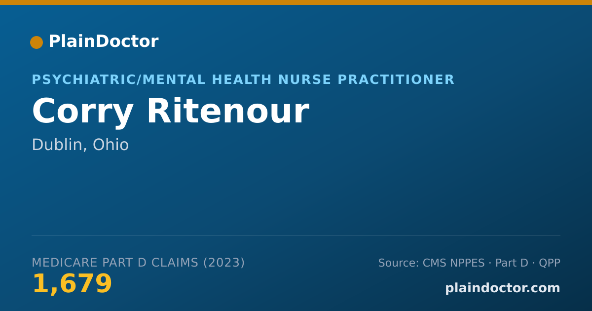Shareable card for Corry Ritenour - Psychiatric/Mental Health Nurse Practitioner, Dublin, OH