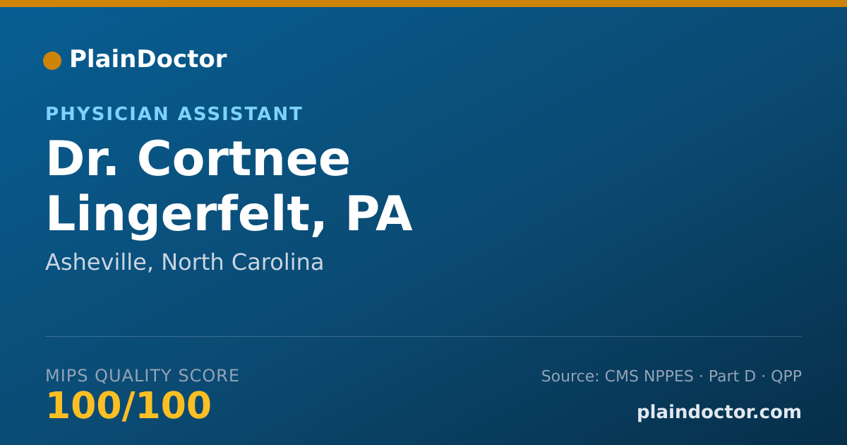 Shareable card for Cortnee Lingerfelt, PA - Physician Assistant, Asheville, NC