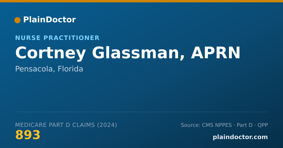 Shareable card for Cortney Glassman, APRN - Community Health Registered Nurse, Pensacola, FL