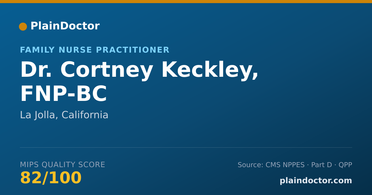Shareable card for Cortney Keckley, FNP-BC - Family Nurse Practitioner, La Jolla, CA