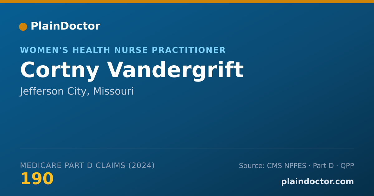 Shareable card for Cortny Vandergrift - Women's Health Nurse Practitioner, Jefferson City, MO