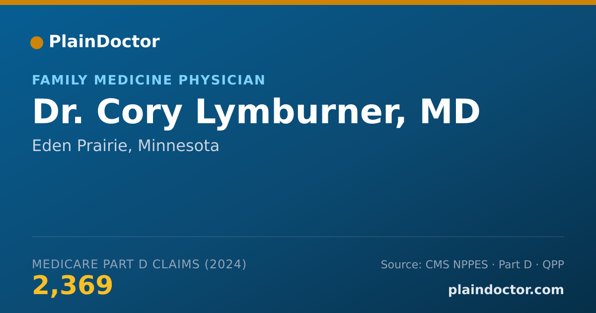 Shareable card for Cory Lymburner, MD - Family Medicine Physician, Eden Prairie, MN
