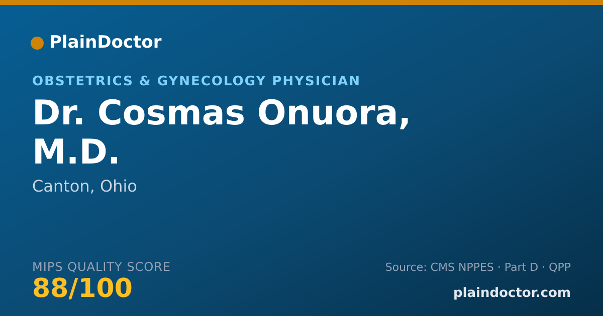 Shareable card for Cosmas Onuora, M.D. - Obstetrics & Gynecology Physician, Canton, OH