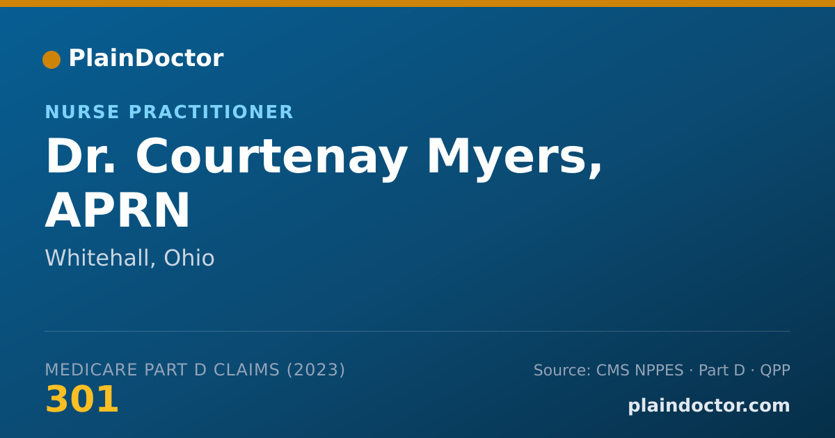 Shareable card for Courtenay Myers, APRN - Nurse Practitioner, Whitehall, OH