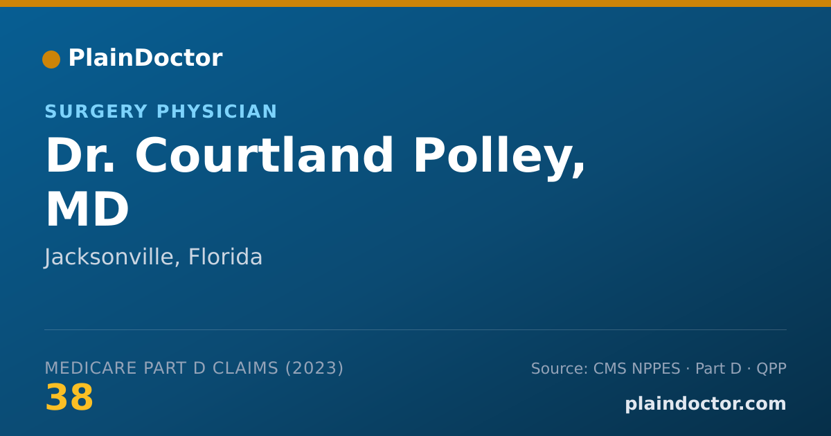 Shareable card for Courtland Polley, MD - Surgery Physician, Jacksonville, FL