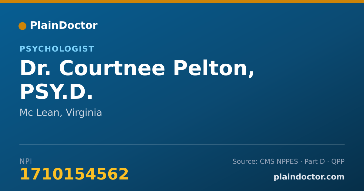 Shareable card for Courtnee Pelton, PSY.D. - Psychologist, Mc Lean, VA