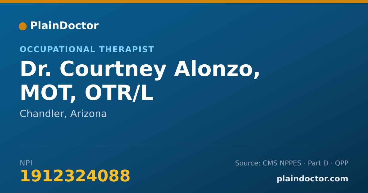 Shareable card for Courtney Alonzo, MOT, OTR/L - Occupational Therapist, Chandler, AZ