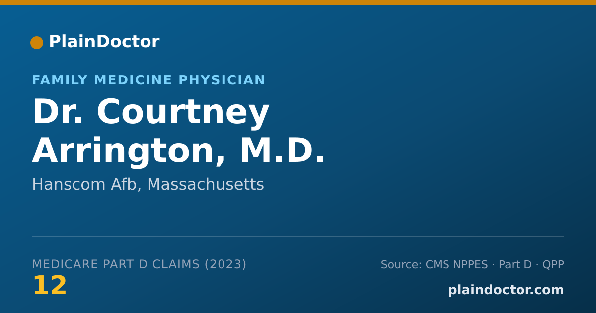 Shareable card for Courtney Arrington, M.D. - Family Medicine Physician, Hanscom Afb, MA
