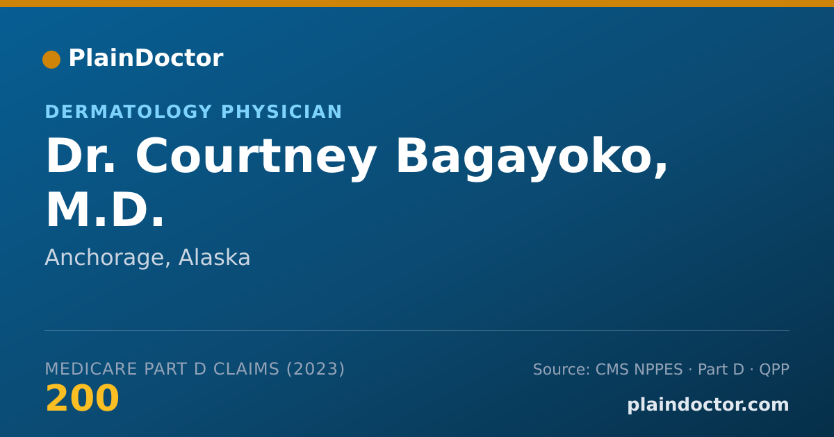 Shareable card for Courtney Bagayoko, M.D. - Dermatology Physician, Anchorage, AK