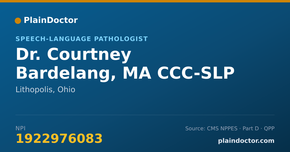 Shareable card for Courtney Bardelang, MA CCC-SLP - Speech-Language Pathologist, Lithopolis, OH