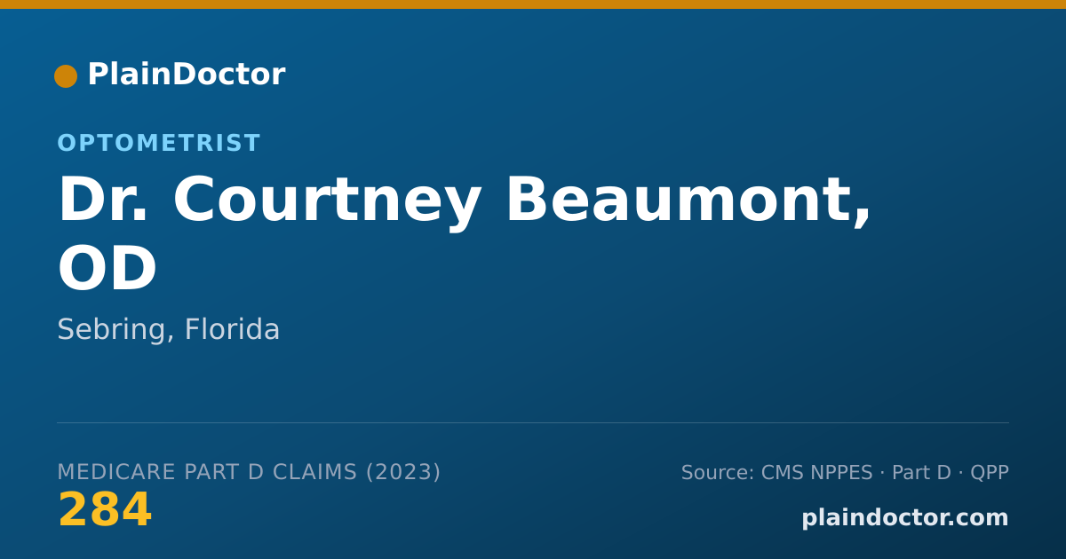 Shareable card for Courtney Beaumont, OD - Optometrist, Sebring, FL