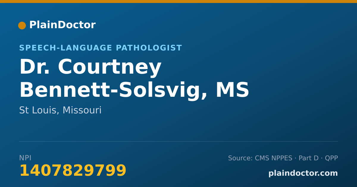 Shareable card for Courtney Bennett-Solsvig, MS  CCC-SLP - Speech-Language Pathologist, St Louis, MO
