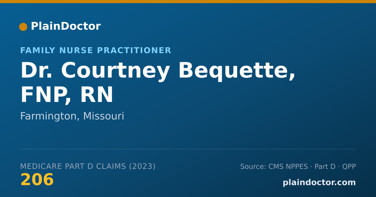 Shareable card for Courtney Bequette, FNP, RN - Family Nurse Practitioner, Farmington, MO