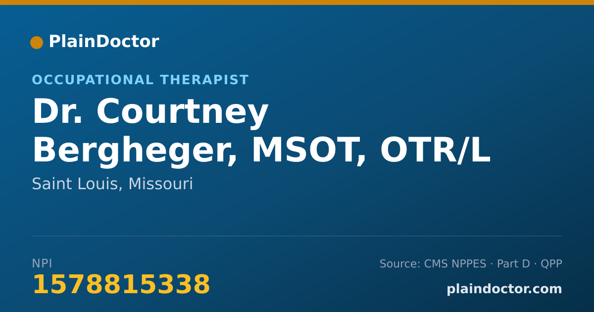 Shareable card for Courtney Bergheger, MSOT, OTR/L - Occupational Therapist, Saint Louis, MO