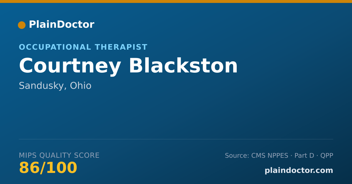 Shareable card for Courtney Blackston - Occupational Therapist, Sandusky, OH