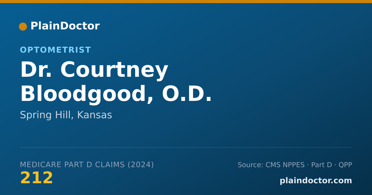 Shareable card for Courtney Bloodgood, O.D. - Optometrist, Spring Hill, KS