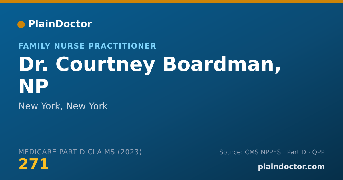 Shareable card for Courtney Boardman, NP - Family Nurse Practitioner, New York, NY