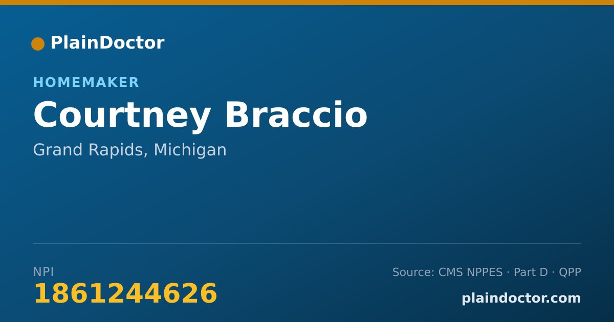 Shareable card for Courtney Braccio - Homemaker, Grand Rapids, MI
