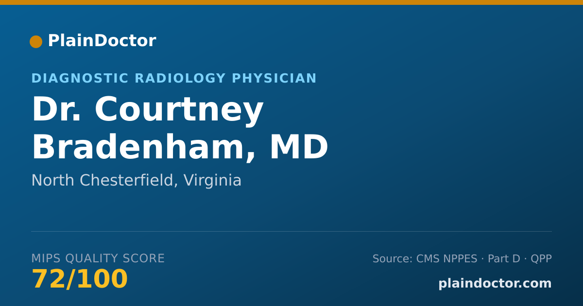 Shareable card for Courtney Bradenham, MD - Diagnostic Radiology Physician, North Chesterfield, VA