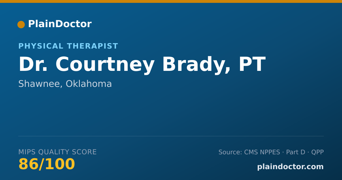 Shareable card for Courtney Brady, PT - Physical Therapist, Shawnee, OK