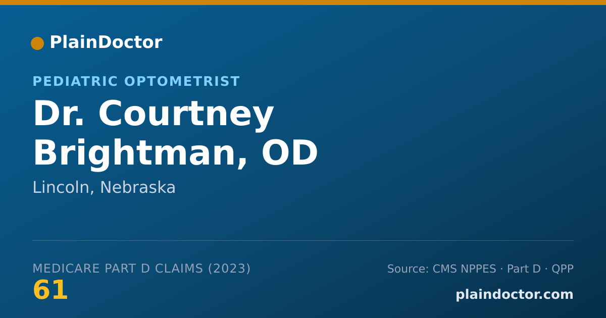 Shareable card for Courtney Brightman, OD - Pediatric Optometrist, Lincoln, NE