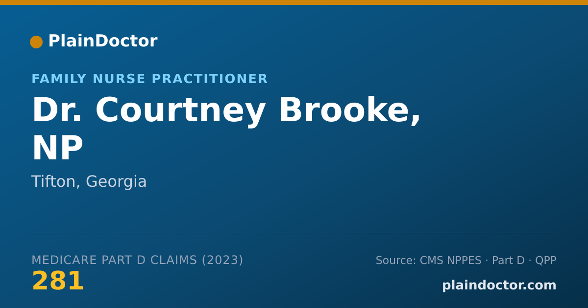 Shareable card for Courtney Brooke, NP - Family Nurse Practitioner, Tifton, GA