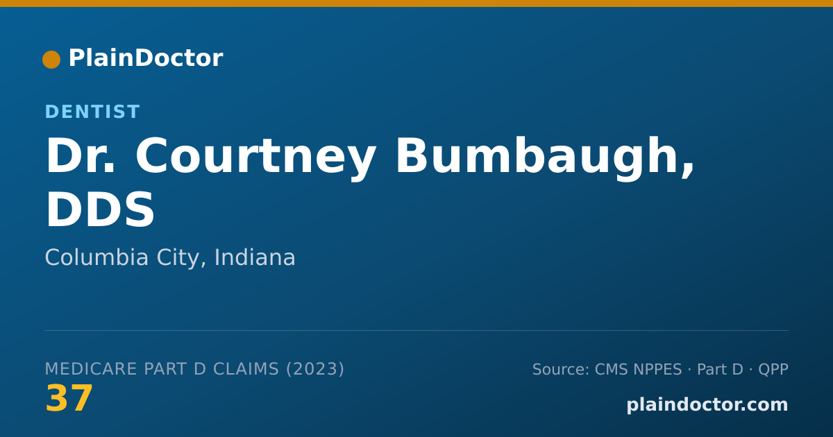 Shareable card for Courtney Bumbaugh, DDS - Dentist, Columbia City, IN
