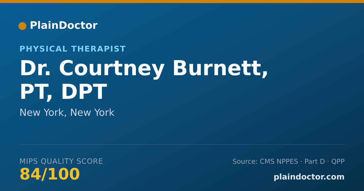 Shareable card for Courtney Burnett, PT, DPT - Physical Therapist, New York, NY