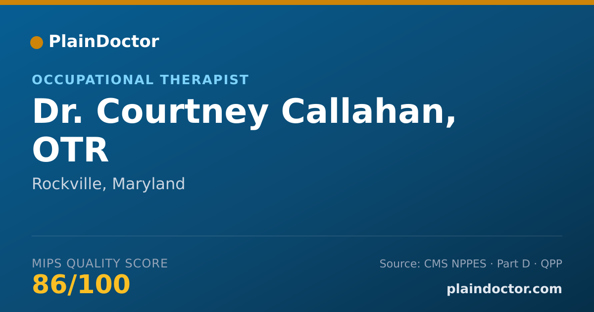 Shareable card for Courtney Callahan, OTR - Occupational Therapist, Rockville, MD