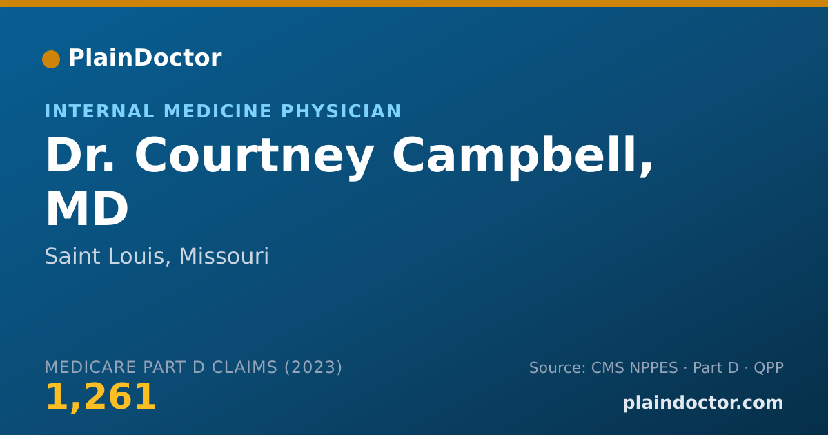 Shareable card for Courtney Campbell, MD - Internal Medicine Physician, Saint Louis, MO
