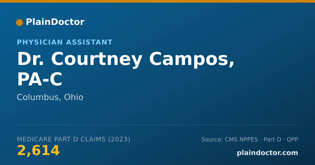 Shareable card for Courtney Campos, PA-C - Physician Assistant, Columbus, OH