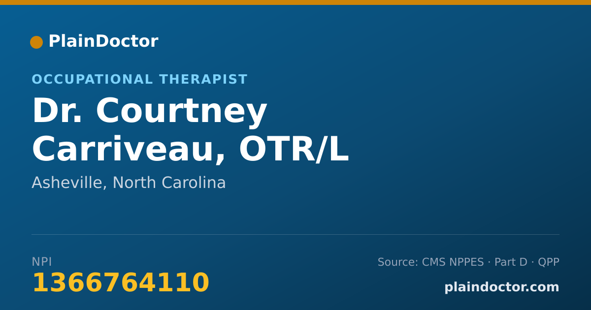 Shareable card for Courtney Carriveau, OTR/L - Occupational Therapist, Asheville, NC