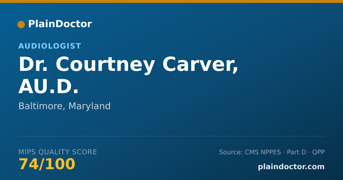 Shareable card for Courtney Carver, AU.D. - Audiologist, Baltimore, MD