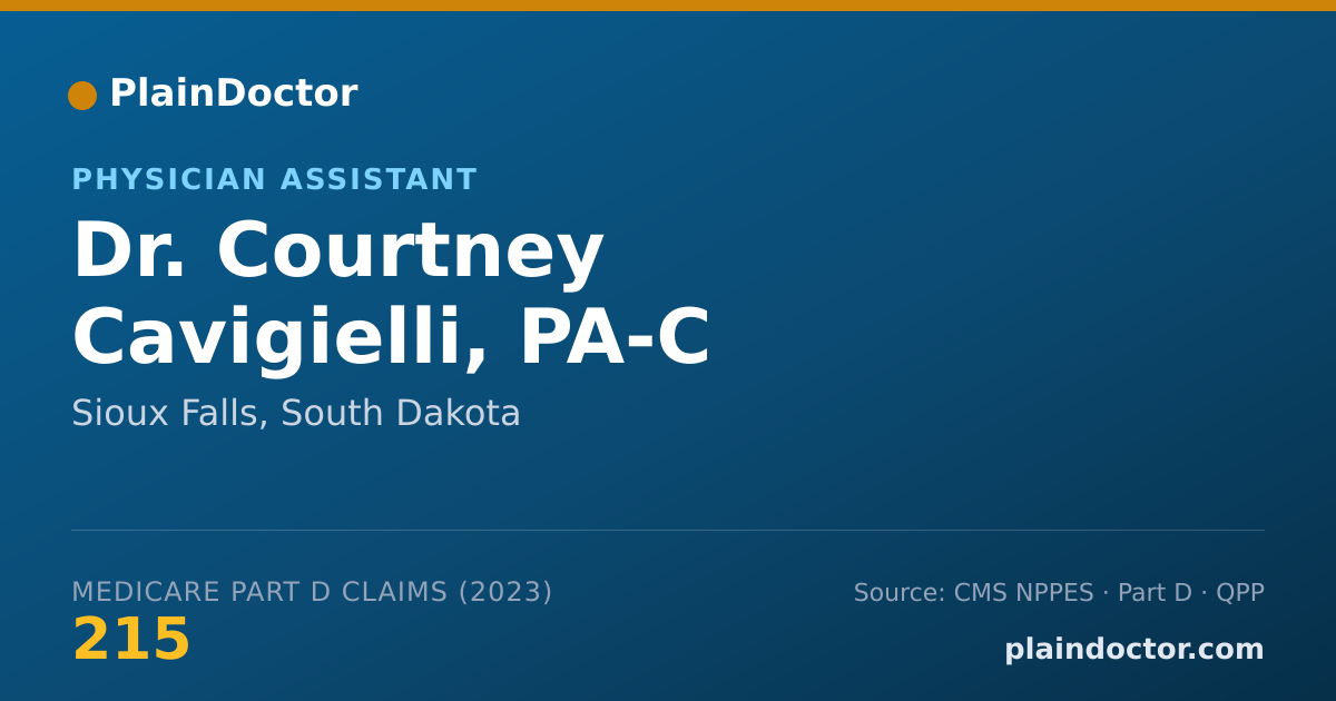 Shareable card for Courtney Cavigielli, PA-C - Physician Assistant, Sioux Falls, SD