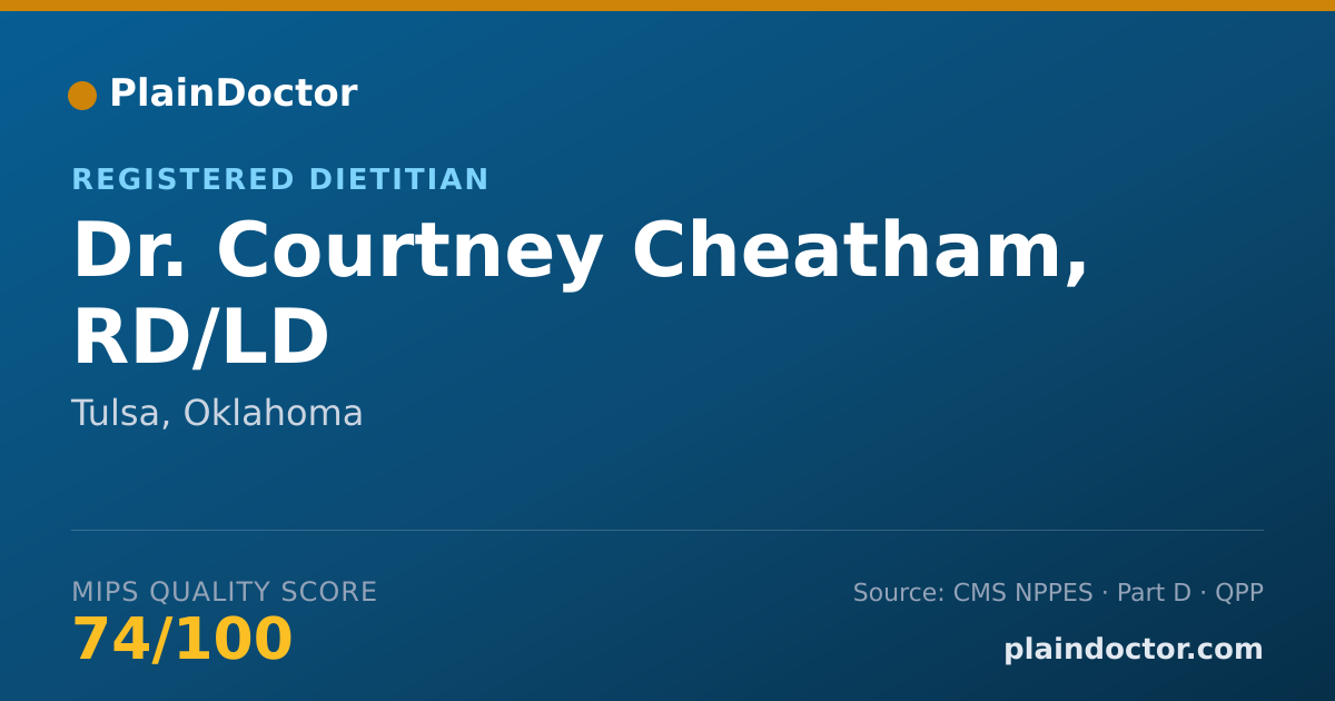 Shareable card for Courtney Cheatham, RD/LD - Registered Dietitian, Tulsa, OK