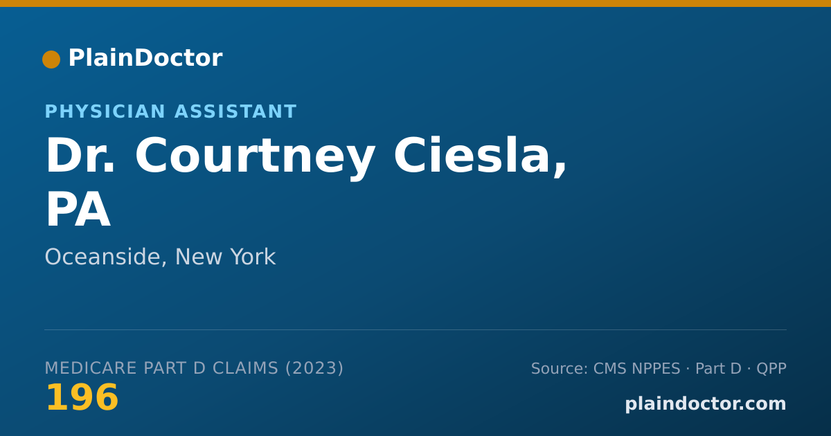 Shareable card for Courtney Ciesla, PA - Physician Assistant, Oceanside, NY
