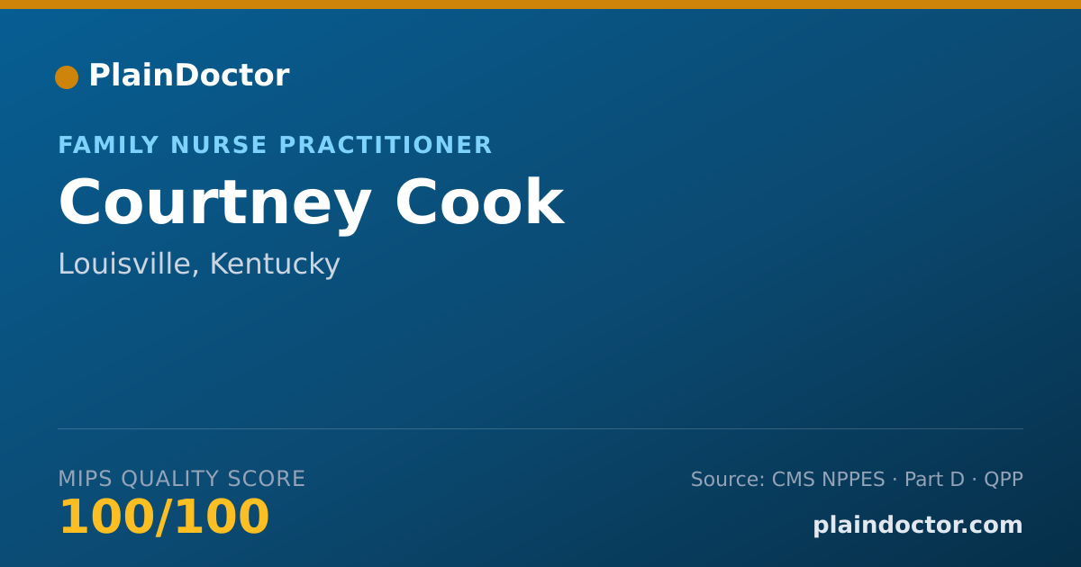Shareable card for Courtney Cook - Family Nurse Practitioner, Louisville, KY