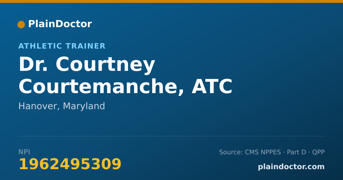 Shareable card for Courtney Courtemanche, ATC - Athletic Trainer, Hanover, MD