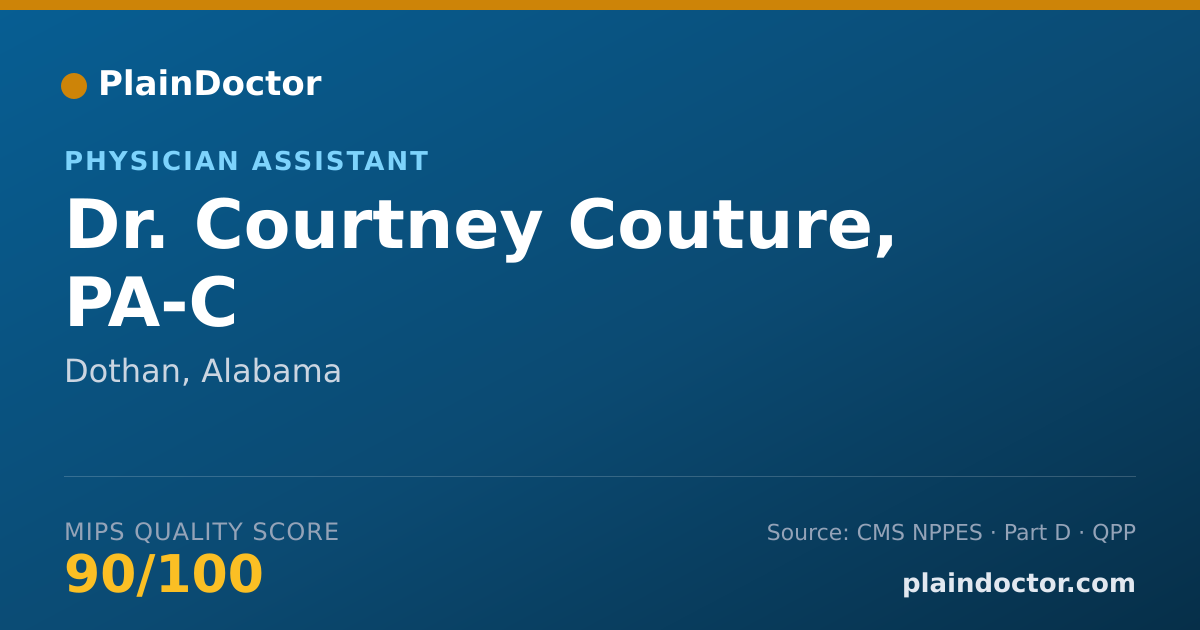 Shareable card for Courtney Couture, PA-C - Physician Assistant, Dothan, AL