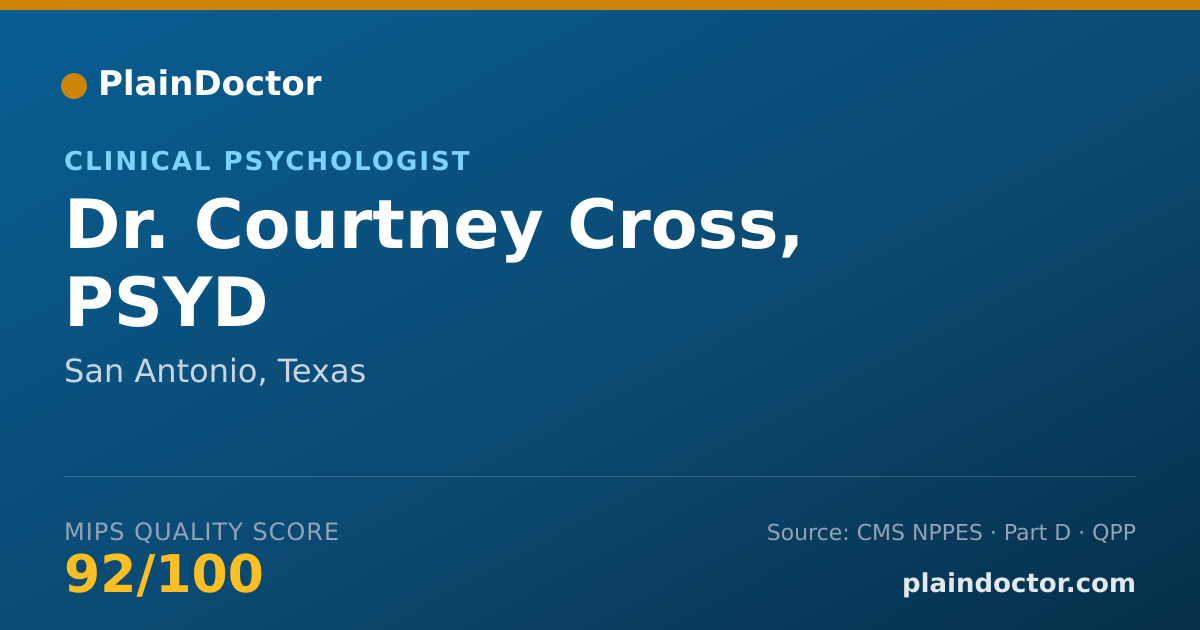 Shareable card for Courtney Cross, PSYD - Clinical Psychologist, San Antonio, TX