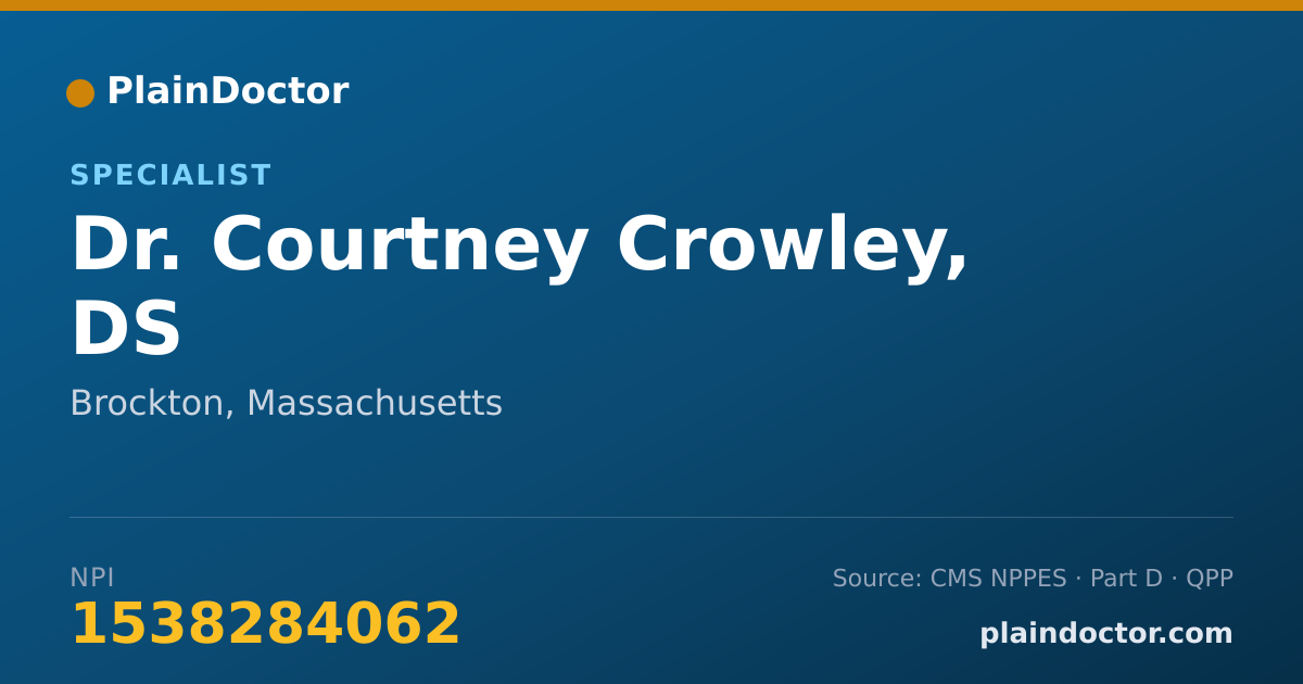 Shareable card for Courtney Crowley, DS - Specialist, Brockton, MA