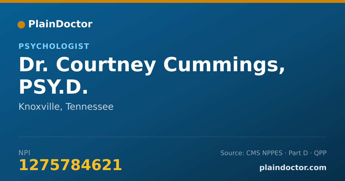Shareable card for Courtney Cummings, PSY.D. - Psychologist, Knoxville, TN