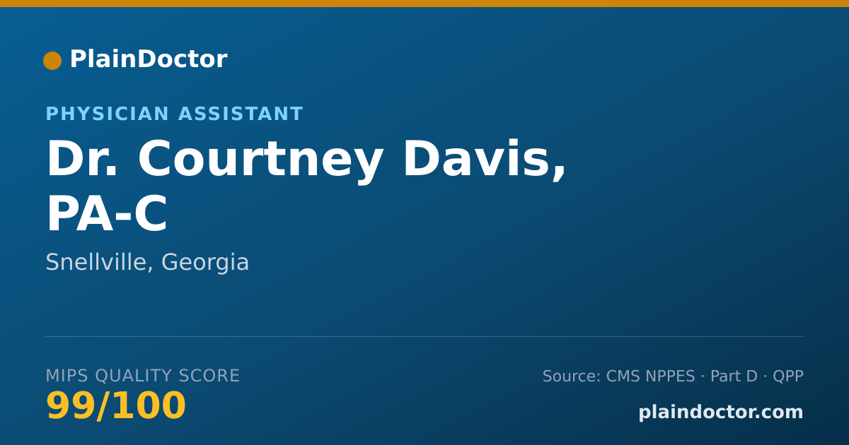 Shareable card for Courtney Davis, PA-C - Physician Assistant, Snellville, GA