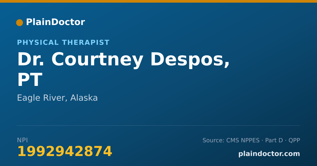 Shareable card for Courtney Despos, PT - Physical Therapist, Eagle River, AK