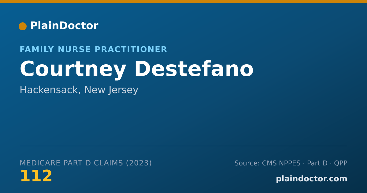 Shareable card for Courtney Destefano - Family Nurse Practitioner, Hackensack, NJ