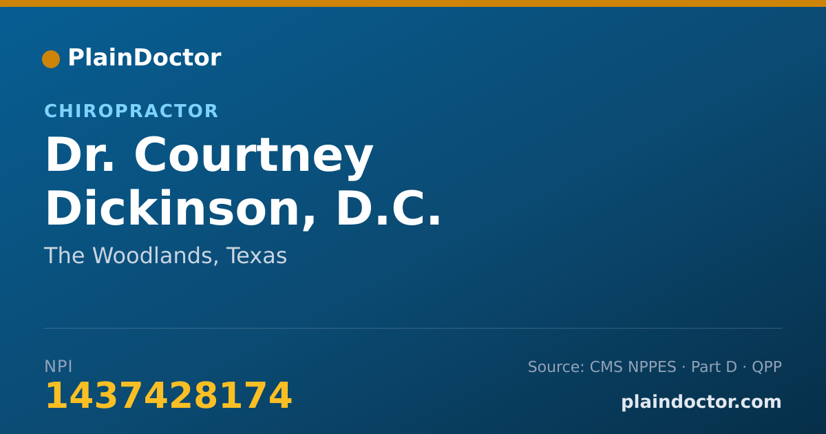 Shareable card for Courtney Dickinson, D.C. - Chiropractor, The Woodlands, TX